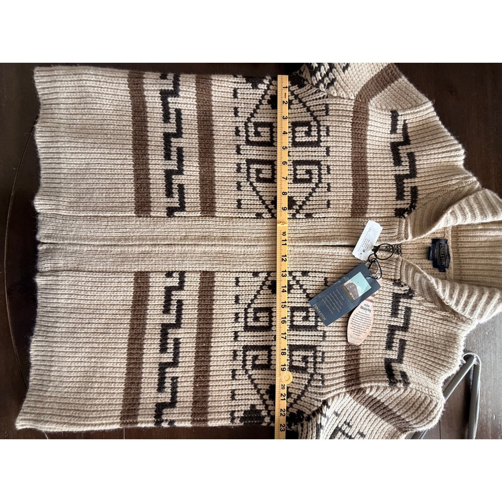 Pendleton The Original Westerly Big Lebowski Cardigan Sweater Lambs Wool Mens L - Picture 7 of 10